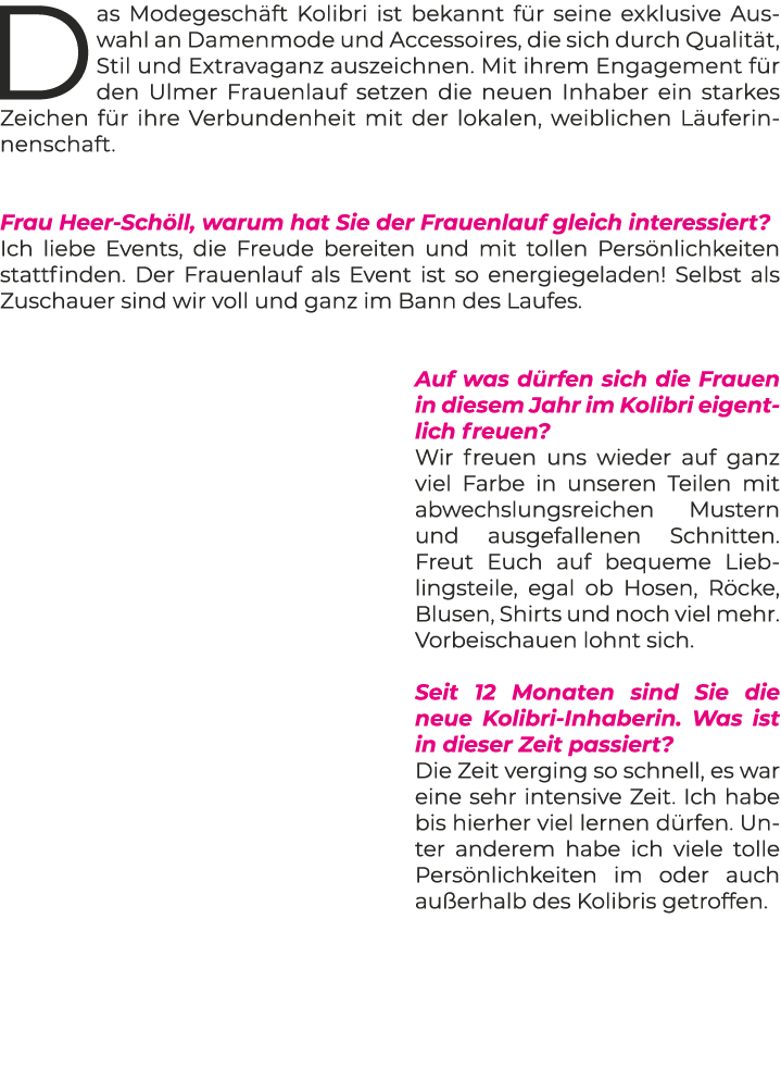 Das Modegesch ft Kolibri ist bekannt f r seine exklusive Auswahl an Damenmode und Accessoires, die sich durch Qualit ...