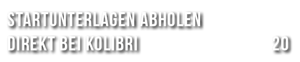 Startunterlagen abholen direkt bei Kolibri 20