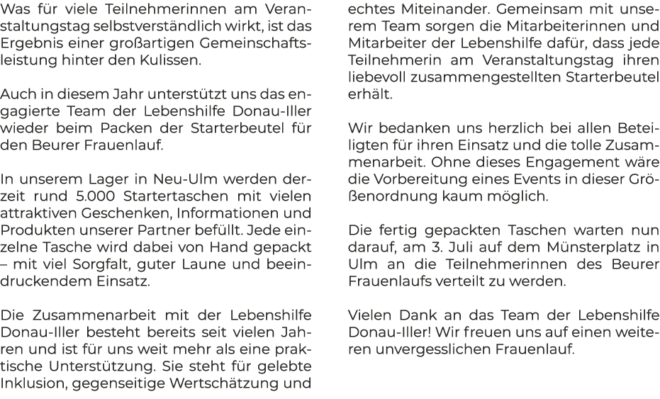 Was f r viele Teilnehmerinnen am Veranstaltungstag selbstverst ndlich wirkt, ist das Ergebnis einer gro artigen Gemei...